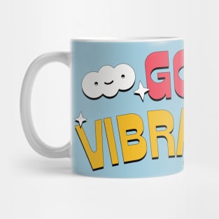 * Good Vibes * Retro Style Typography Design Mug